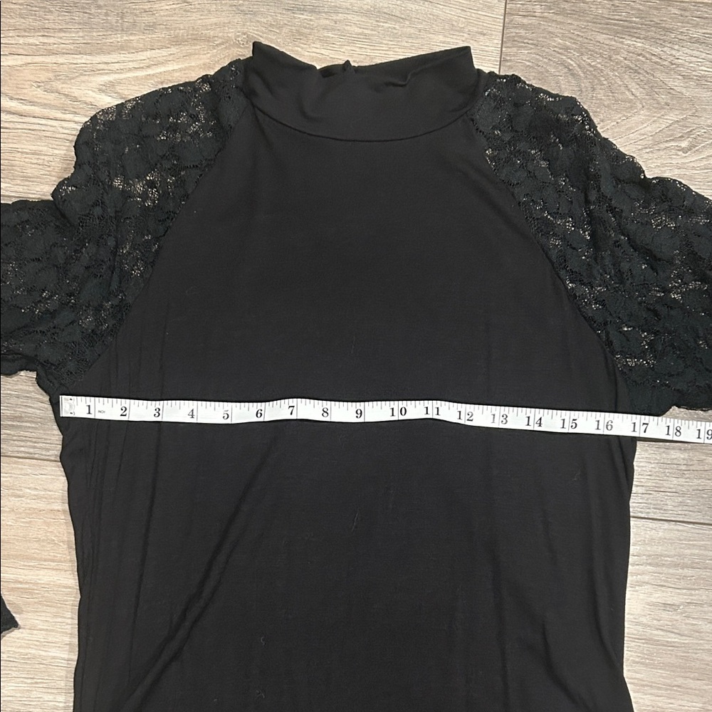 Maurices Black Lace Sleeve Blouse - Picture 4 of 8